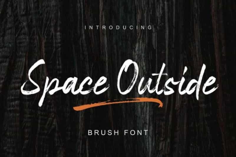 Space Outside Brush Font Image 1