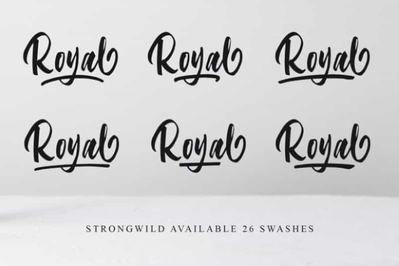 Strongwild Brush Font Image 2