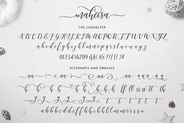 Maheisa Script Font Image 3