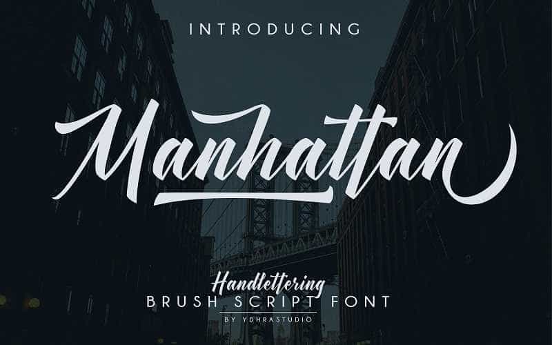 Manhattan Script Font Image 1