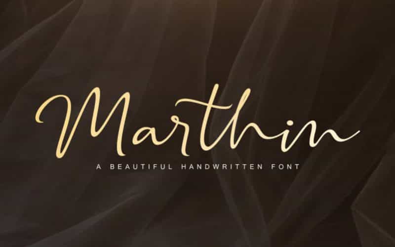 Marthin Calligraphy Font Image 1