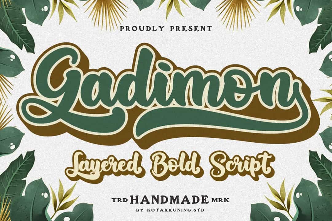 Gadimon Script Font Image 1
