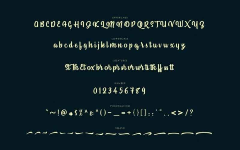 Standley Script Font Image 3