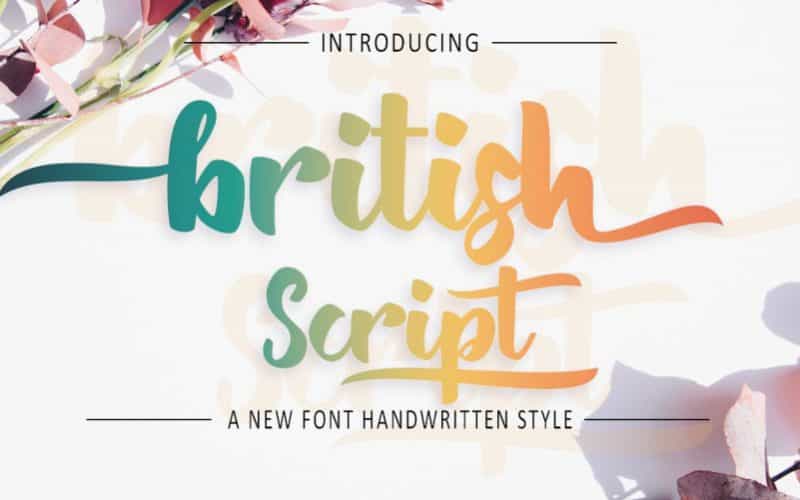 British Script Font Image 1