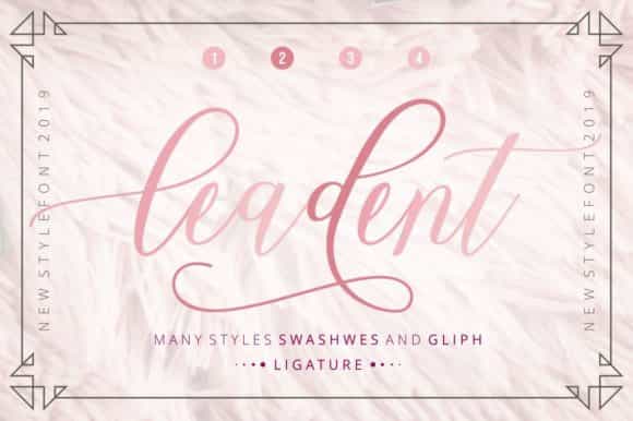 Leadent Calligraphy Font Image 1