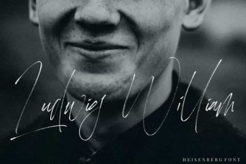 Heisenberg Signature Font Image 2