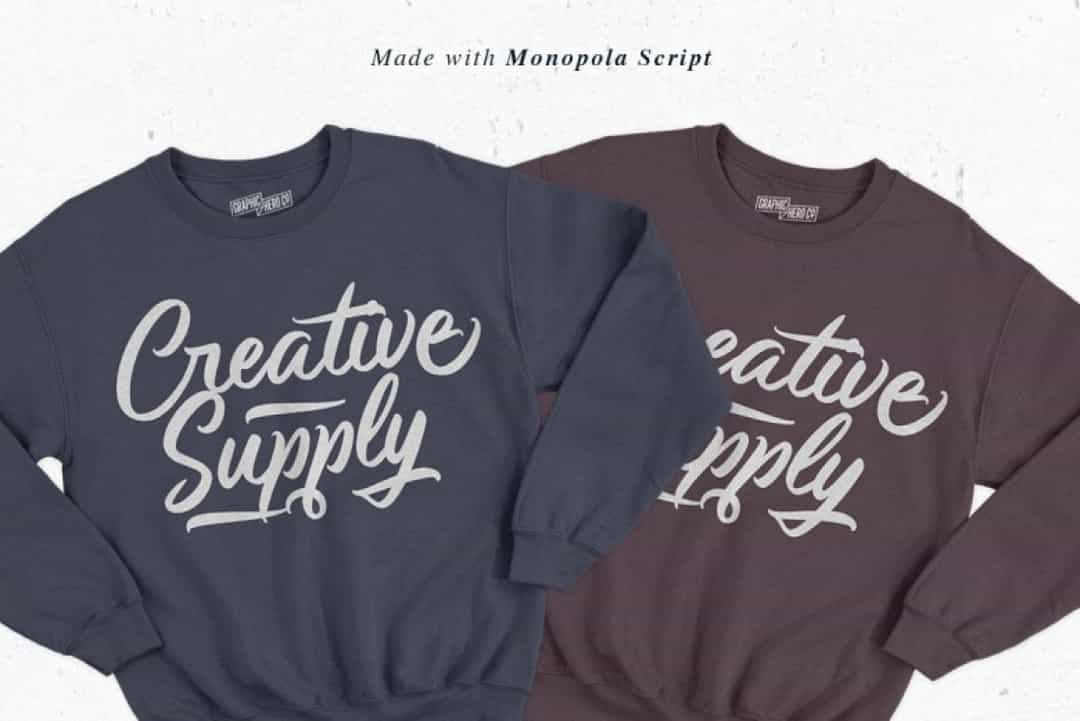Monopola Script Font Image 2