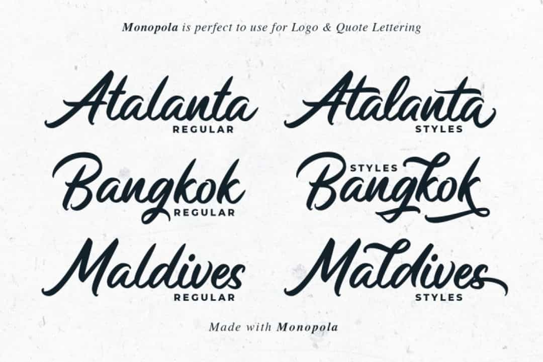 Monopola Script Font Image 3