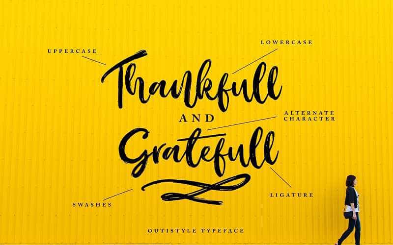 Outistyle Brush Font Image 1