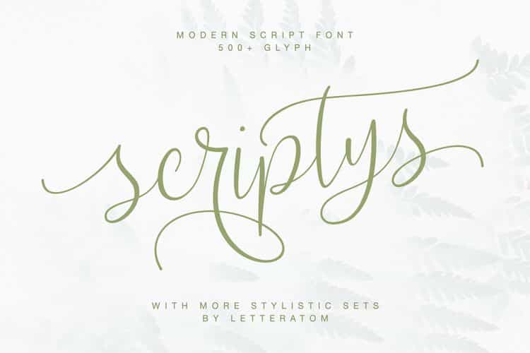 Scriptys Font Image 1