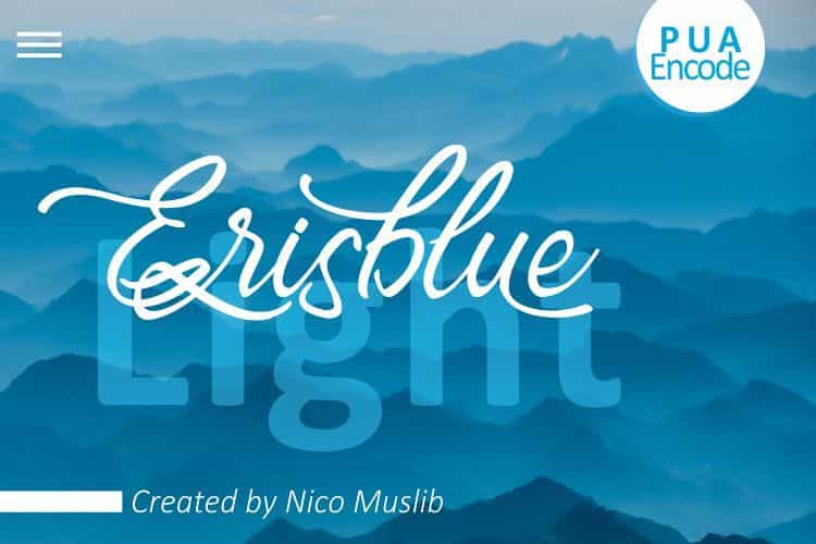 Erisblue Light Font Image 1