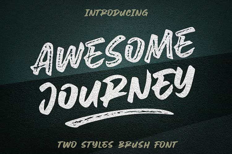 Awesome Journey Brush Font Image 1