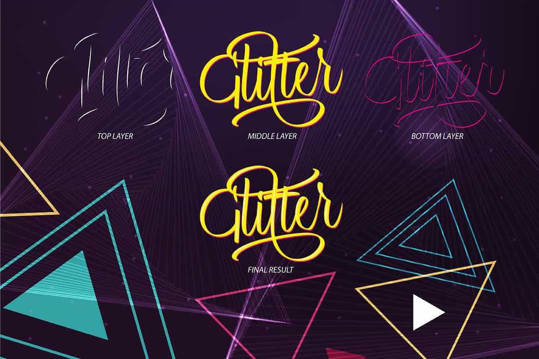 Glitter Script Font Image 1