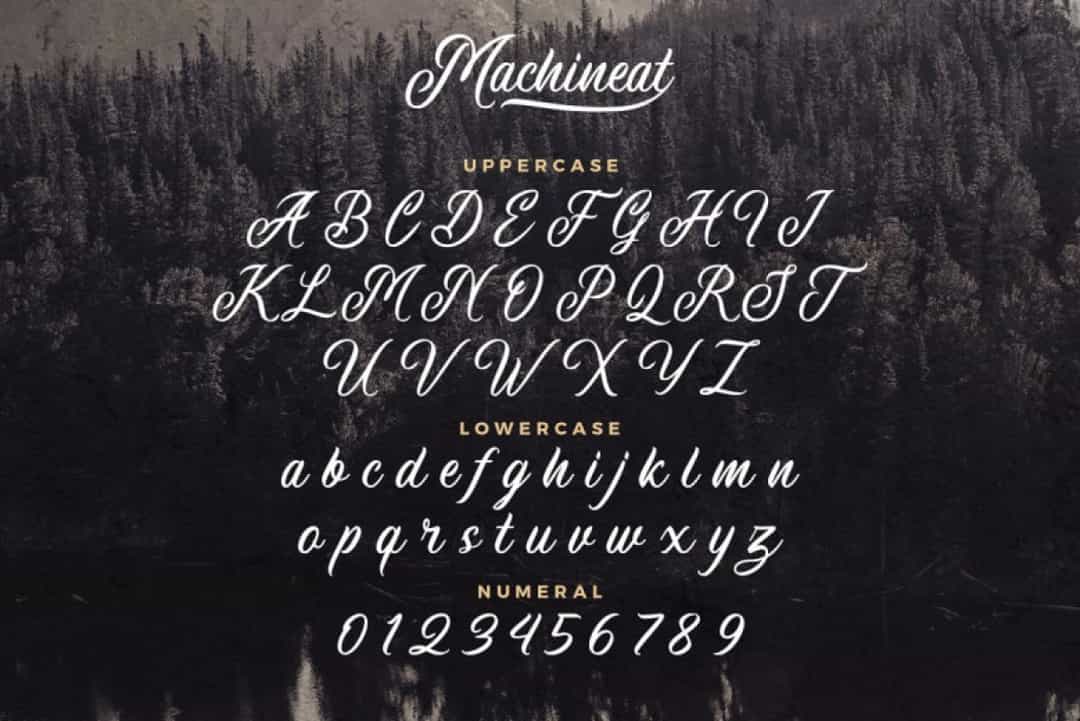 Machineat Script Font Image 3