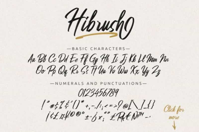 Hibrush Brush Font Image 3