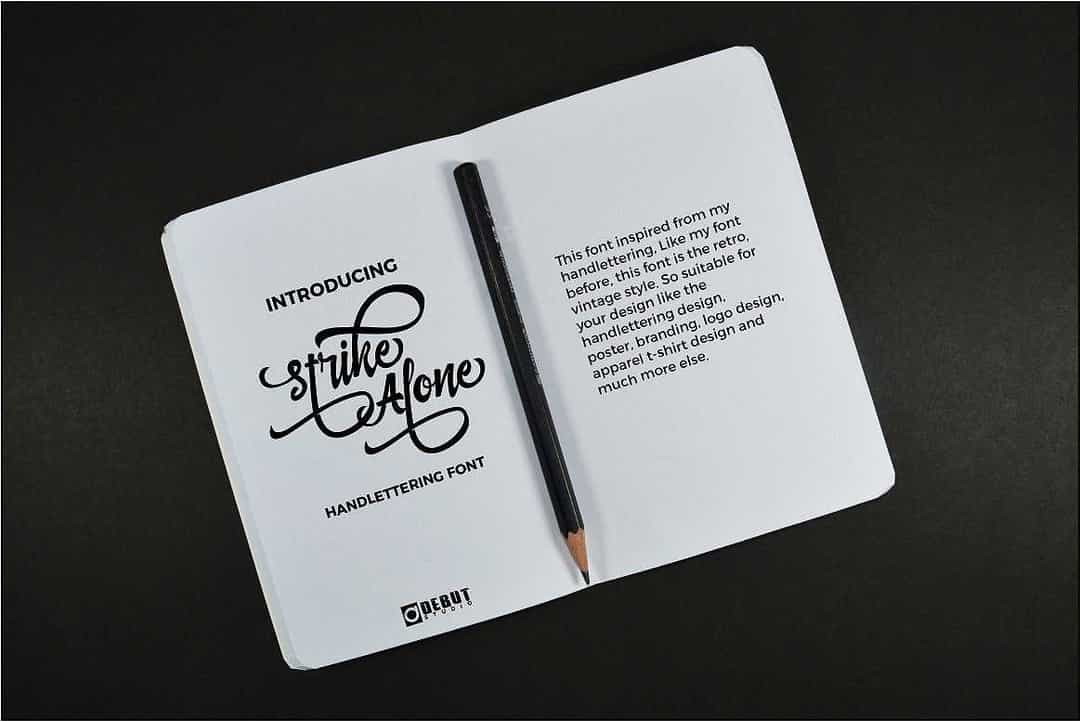 Strike Alone Script Font Image 1