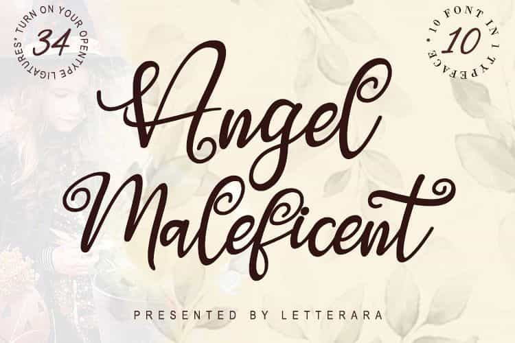 Angel Maleficent Font Image 1