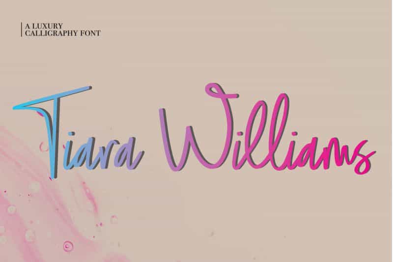 Tiara Williams Font Image 1