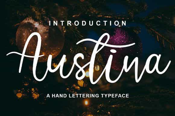 Austina Script Font Image 1