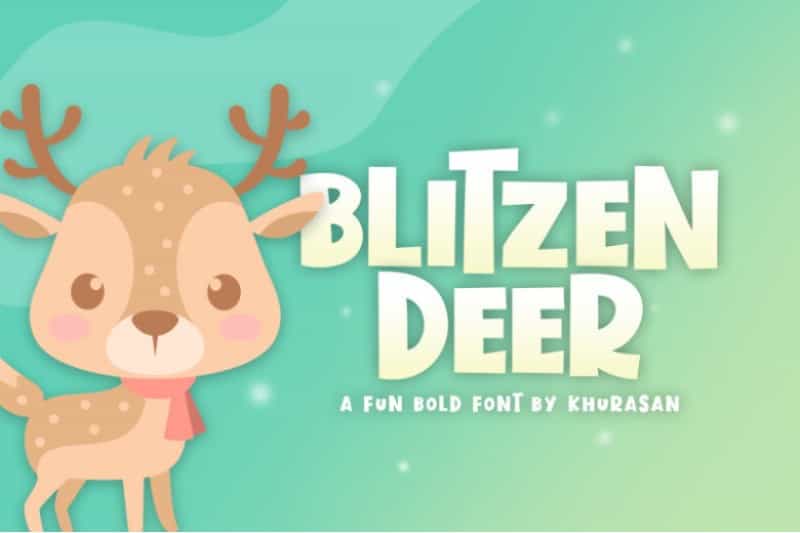 Blitzen Deer Font Image 1