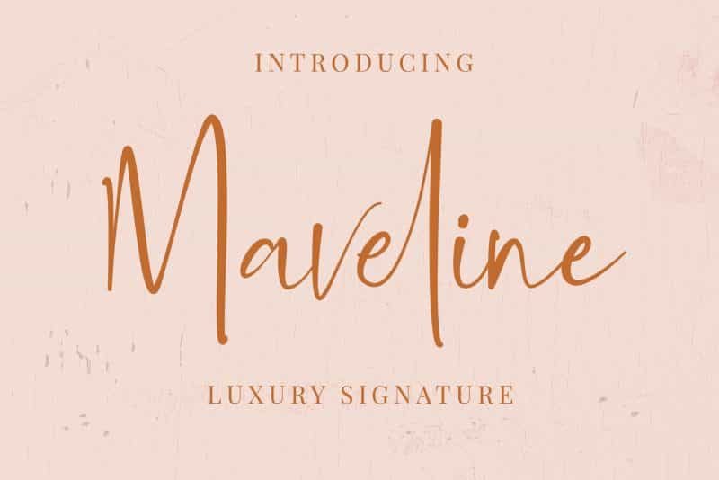 Maveline Luxury Signature Font Image 1