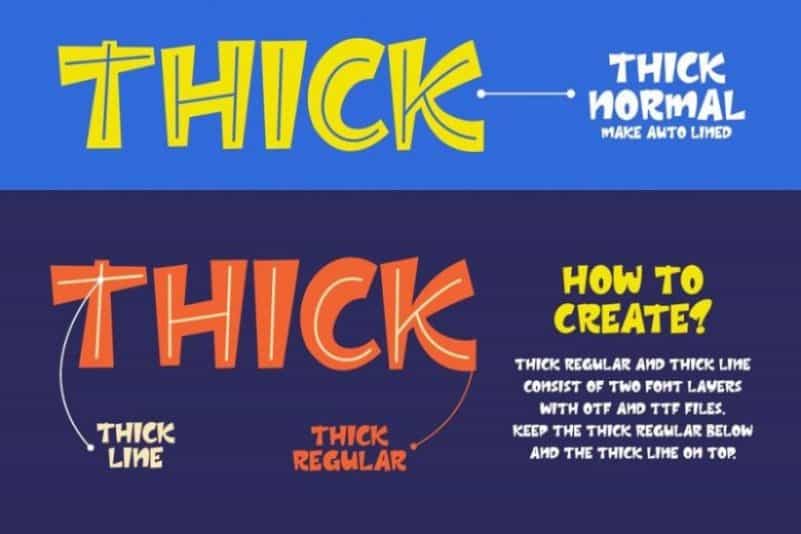 Thick Layered Font Image 3