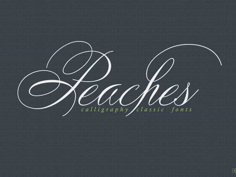 Peaches Calligraphic Font Image 1