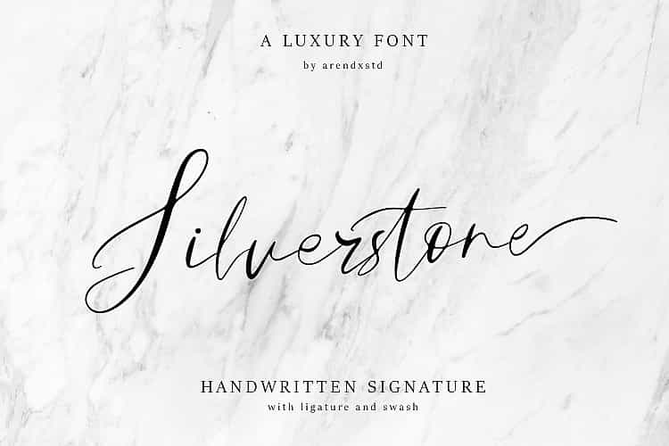 Silverstone Script Font Image 1