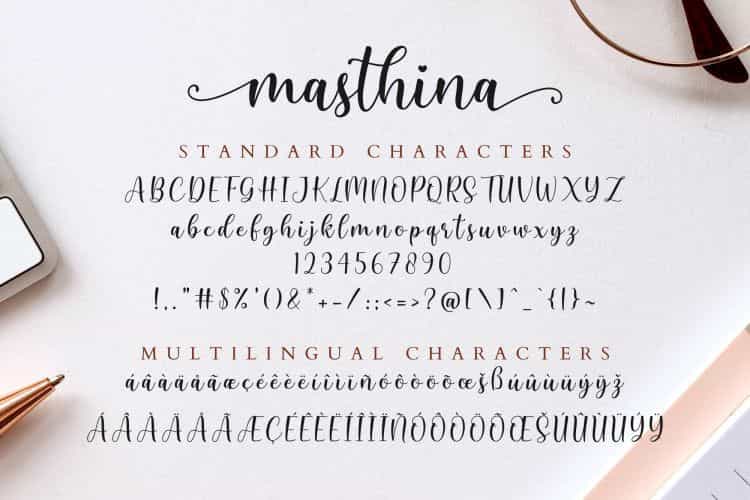 Masthina Modern Script Font Image 3