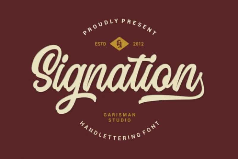 Signation Script Font Image 1