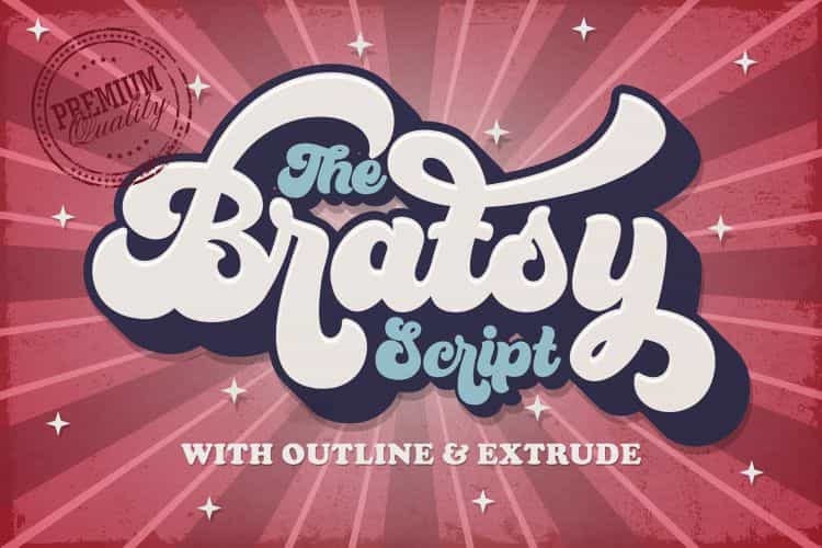Bratsy Bold Script Font Image 1