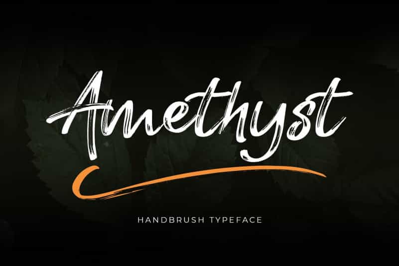 Amethyst Hand Brush Font Image 1