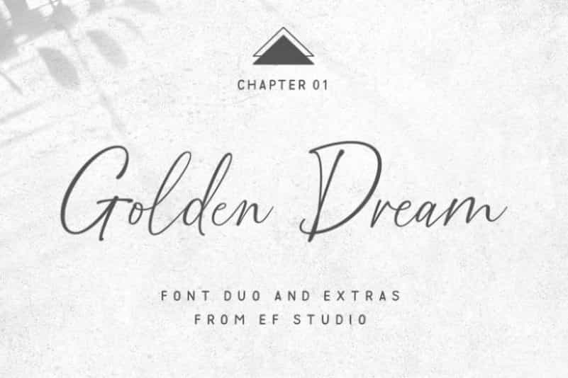 Golden Dream Script Font Image 1