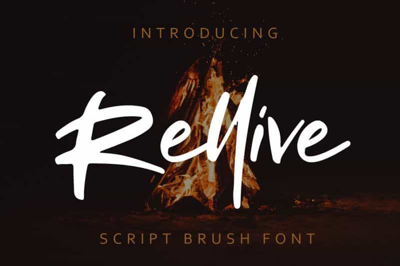 Rellive Brush Font Image 1