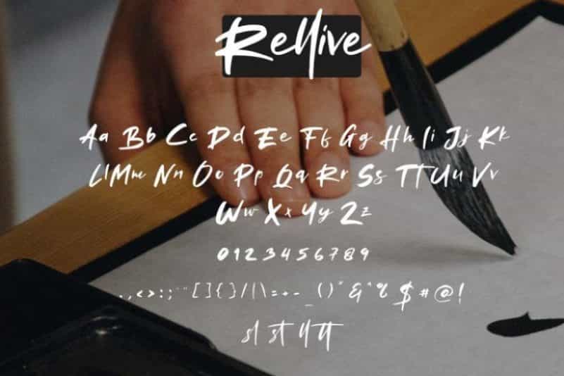 Rellive Brush Font Image 3