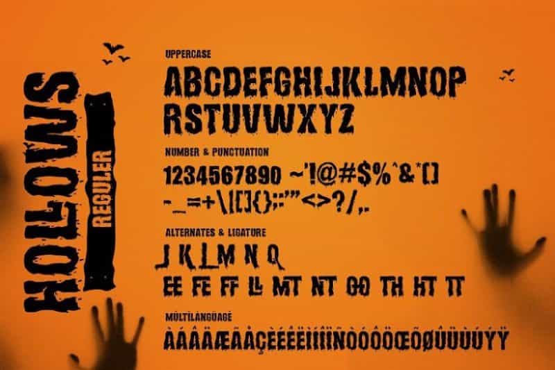 Hollows Font Image 3