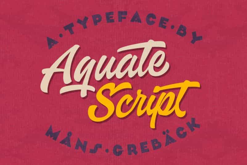 Aquate Script Font Image 1
