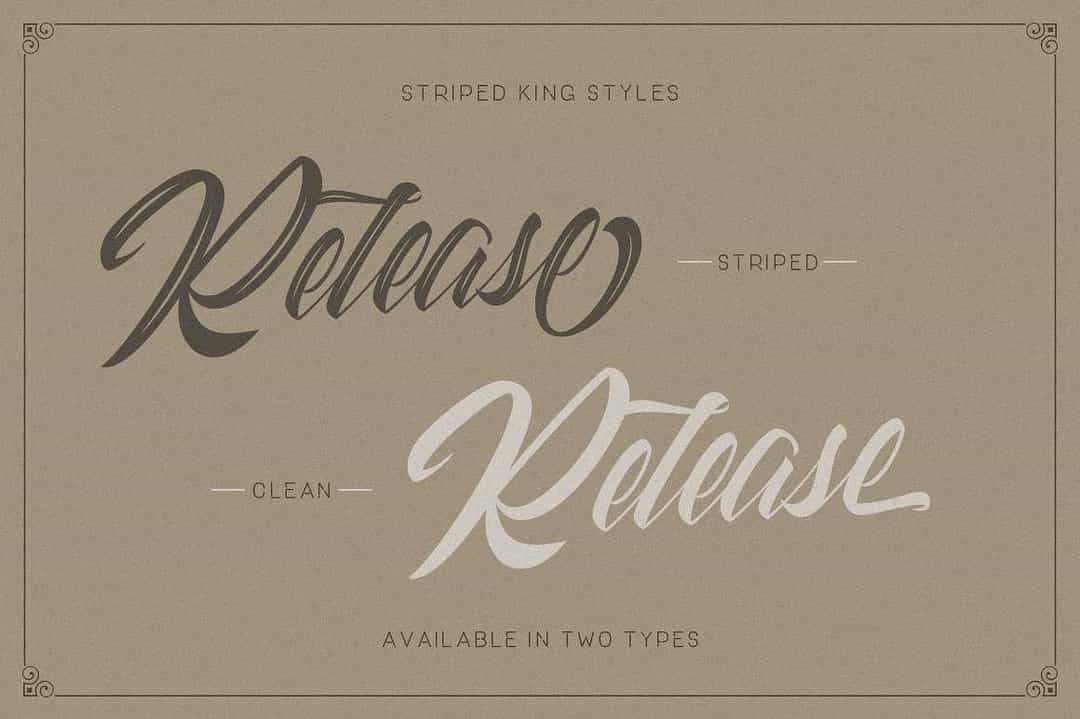Striped King Script Font Image 1