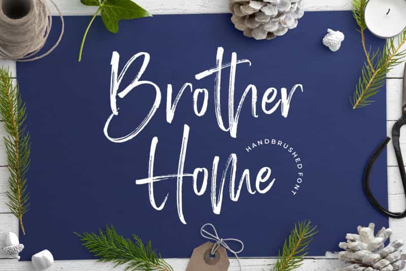 Brother Home Brush Font Image 1
