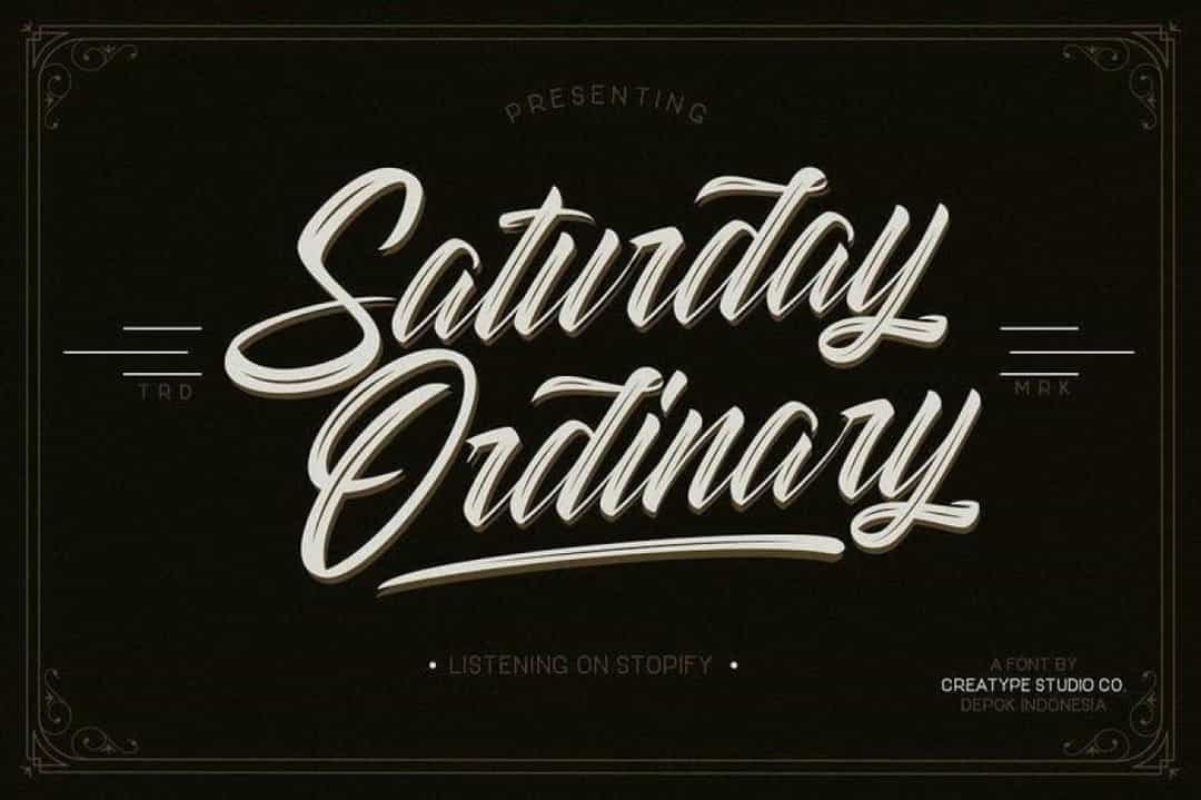 Striped King Script Font Image 2