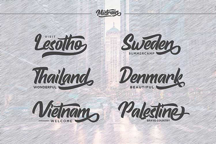 Mistrain Script Font Image 2