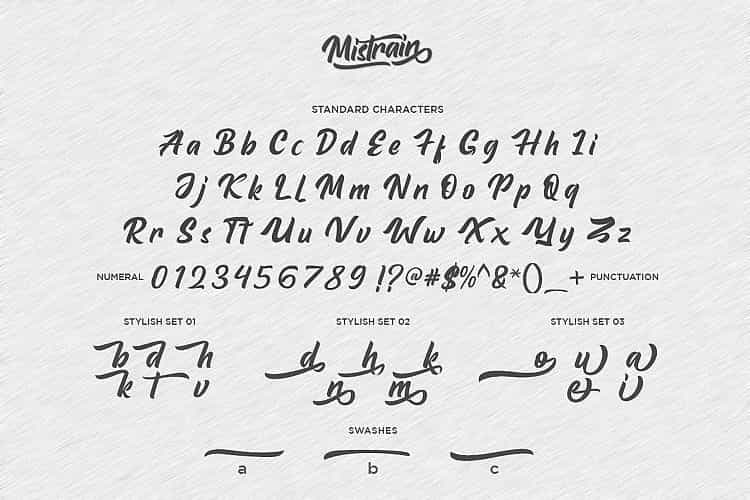 Mistrain Script Font Image 3
