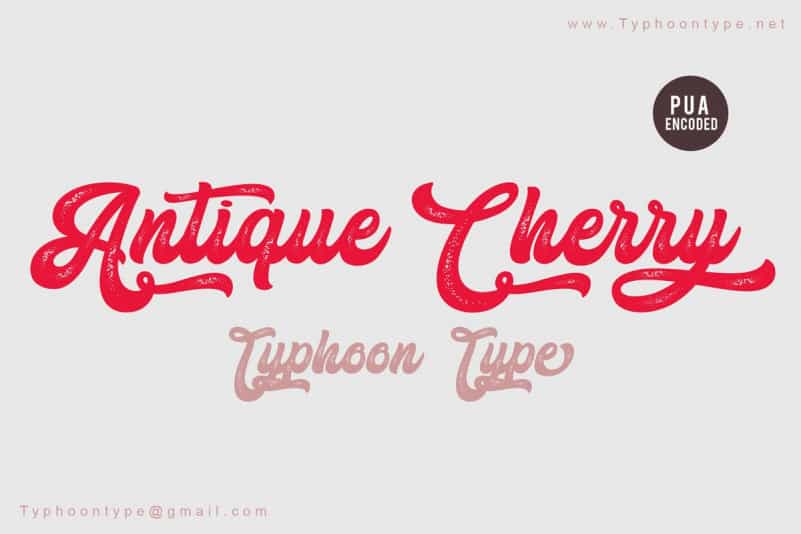 Antique Cherry Script Font Image 1