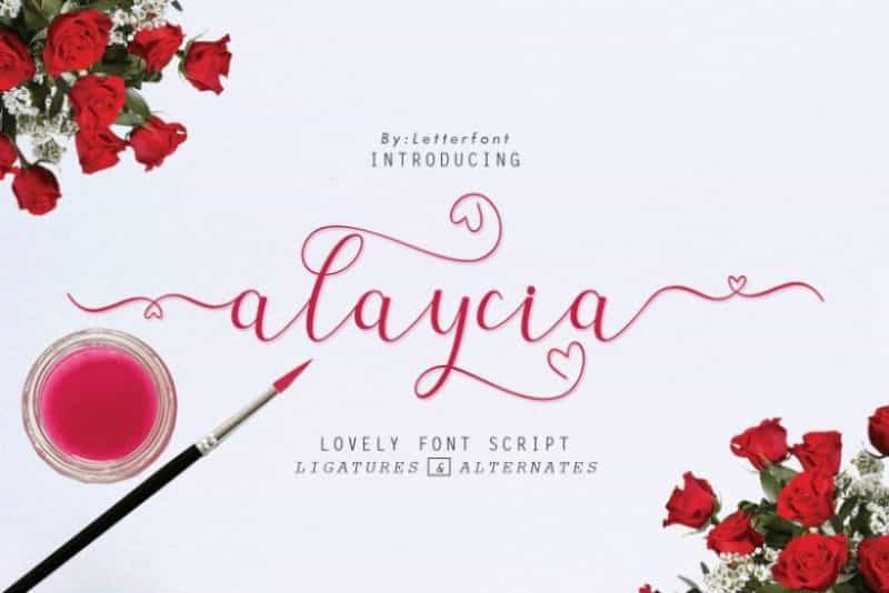Alaycia Calligraphy Font Image 1
