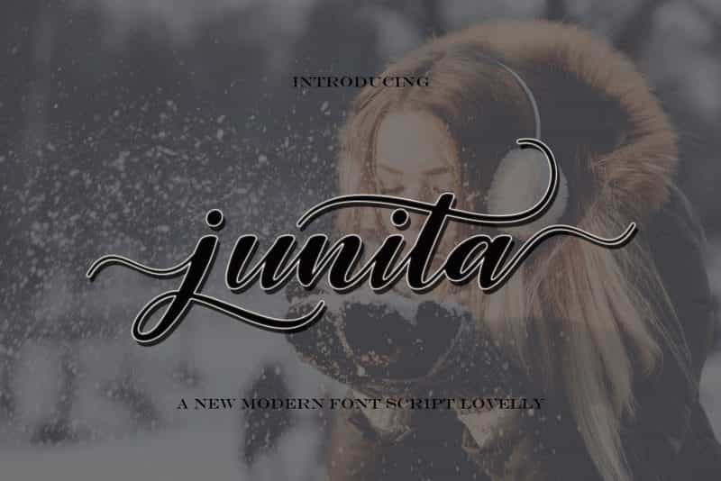 Junita Calligraphy Font Image 1