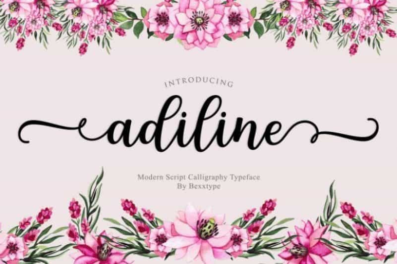 Adiline Calligraphy Font Image 1