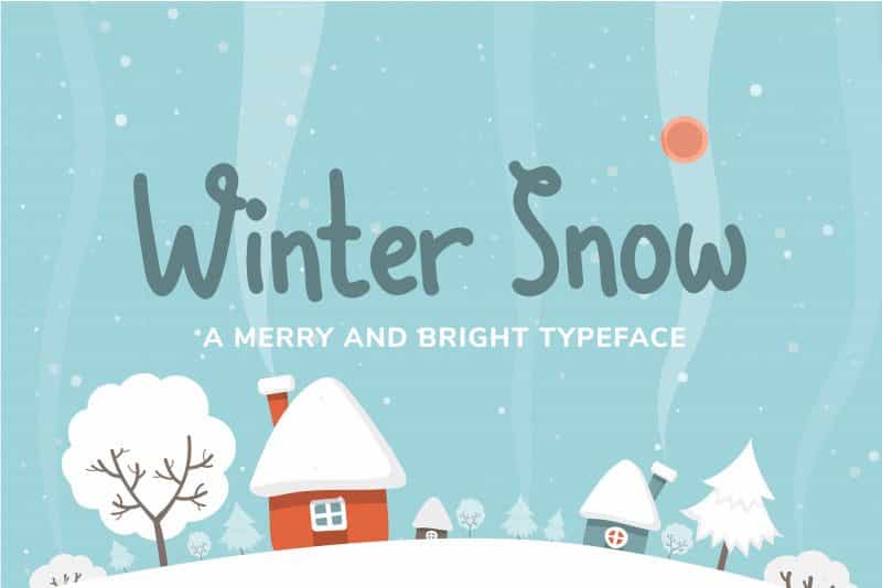 Winter Snow Font Image 1