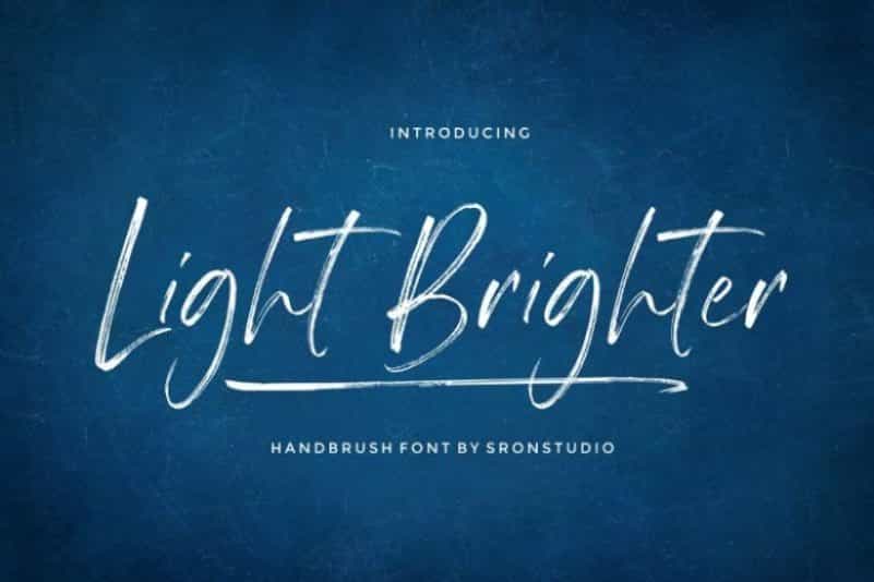 Light Brighter Brush Font Image 1