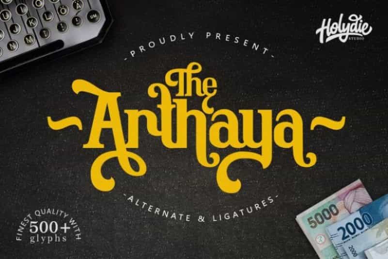 The Arthaya Display Font Image 1