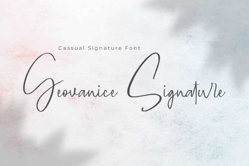 Geovanice Signature Font Image 1